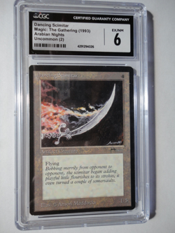 Dancing Scimitar Arabian Nights Graded CGC 6 EX/NM MTG Magic the Gathering - Image 1