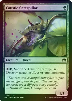 1 x Caustic Caterpillar - Foil - Magic Origins - LP - MTG - EOF - Image 1