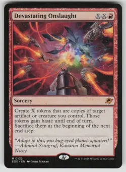 Devastating Onslaught Mythic Edge of Eternities 132 MTG Near Mint 2025 - Image 1