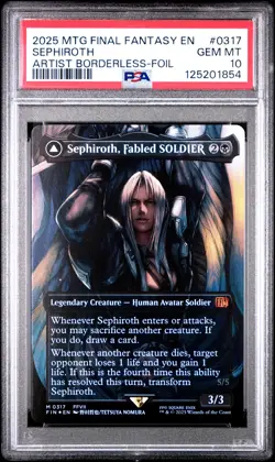 2025 MTG FINAL FANTASY SEPHIROTH SOLDIER/SEPHIROTH ONE-WINGED ANGEL PSA 10 - Image 1