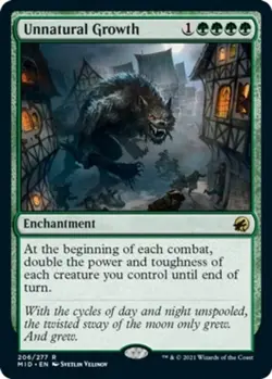 [1x] Unnatural Growth Near Mint, English Innistrad: Midnight Hunt MTG Magic - Image 1