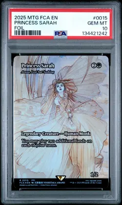 2025 MTG FINAL FANTASY THROUGH THE AGES FOIL #0015 PRINCESS SARAH PSA 10 - Image 1