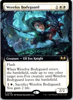 Werefox Bodyguard (Extended Art) - Wilds of Eldraine - 329 NM - Image 1