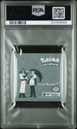 1999 Pokemon Stickers Series 1 Team Rocket Bonus Prism PSA 9 MINT Meowth #PR37 - Image 2