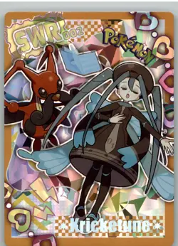 Pokemon Mengka 2.0 Crossover Miku + Kricketune SWR-002 Card Non TCG - Image 1