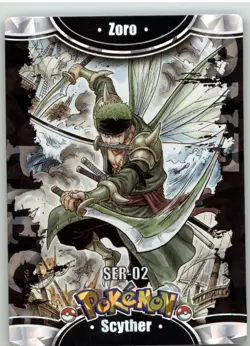 Pokemon Mengka 2.0 - Scyther x Zoro One Piece SER-02 - Chinese Non TCG - Image 1