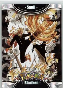 Pokemon Mengka 2.0 - Blaziken x Sanji One Piece SER-01 - Chinese Non TCG - Image 1