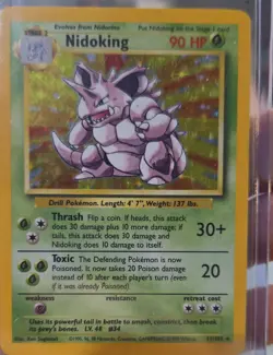 Pokemon TCG Nidoking Base Set 11/102 Holo 1999-2000 Wizards Base Set... - Image 1