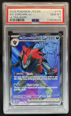 2025 Pokemon Journey Together N's Zoroark ex #175/159 PSA 10 GEM MINT - Image 1