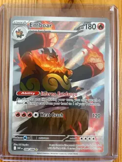 Emboar 098/086 Illustration Rare IR White Flare Pokemon Card SV11W - Image 1