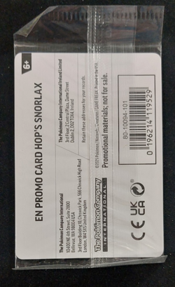 Hop's Snorlax 117/159 Pokemon Journey Together GameStop Stamped Promo Sealed NM - Image 2