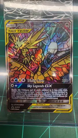 Sealed Pokemon TCG Moltres Zapdos Articuno GX SM210 Stained Glass Promos Holo - Image 1