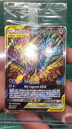 Sealed Pokemon TCG Moltres Zapdos Articuno GX SM210 Stained Glass Promos Holo - Image 2