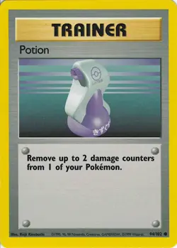 Potion 94/102 Base Set Unlimited Pokemon Card LP+ - Image 1