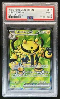 2025 Pokemon Destined Rivals Electivire ex #212/182 PSA 9 - Image 1
