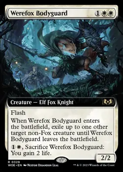 Werefox Bodyguard Extended Art Foil - Wilds Of Eldraine MTG-NM - Image 1