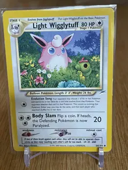 Pokemon TCG - Light Wigglytuff 54/105 Neo Destiny - Regular Non-Holo LP - 2000 - Image 1