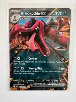 KROOKODILE EX 055/086 ME04: CHAOS RISING DOUBLE RARE POKEMON NM/M 5BAN GRAPHICS - Image 1