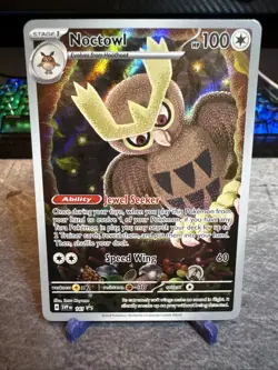 Pokemon TCG Noctowl 141 Stellar Crown Black Star Promo NM - Image 1