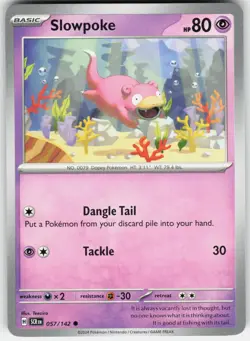 SLOWPOKE 57/142 - POKEMON STELLAR CROWN - LP COMMON - Image 1