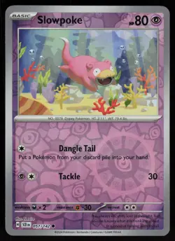 SLOWPOKE 57/142 COMMON STELLAR CROWN POKEMON REVERSE HOLO NM/M - Image 1