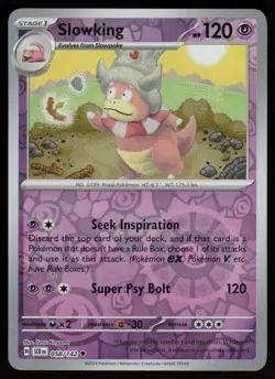 SLOWKING 58/142 UNCOMMON STELLAR CROWN POKEMON REVERSE HOLO NM/M - Image 1