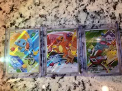 Pokemon First Partner Illustration Collection Series 1 Kanto Gen 1 Starters Set - Image 1