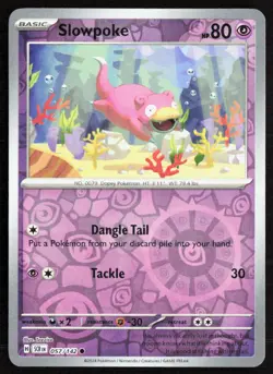 Slowpoke 57/142 Reverse Holo Common 2024 Stellar Crown Pokemon Lightly Played - Image 1