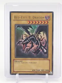 RED-EYES B. DRAGON YU-GI-OH SDJ-001 STARTER DECK JOEY 1996 ULTRA RARE B Q5677 - Image 1