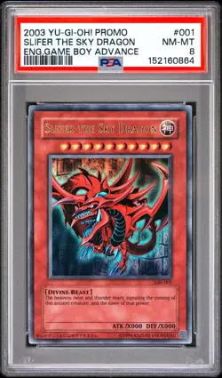 Yu-Gi-Oh! Slifer The Sky Dragon Eng Game Boy Advance Promo #001 PSA 8 NM-MT - Image 1