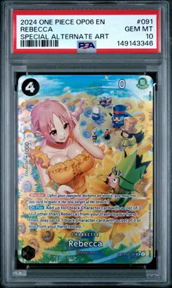 2024 ONE PIECE OP06-WINGS OF THE CAPTAIN SPECIAL ALTERNATE ART REBECCA PSA 10 - Image 1