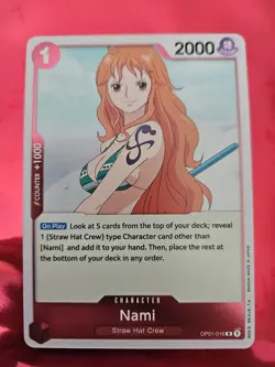 One Piece Nami Alpha Pre-Errata Foil OP01-016 - Image 1