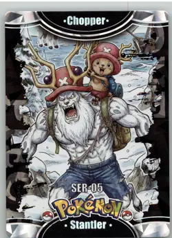 Pokemon Mengka 2.0 - Stantler x Chopper One Piece SER-05 - Chinese Non TCG - Image 1