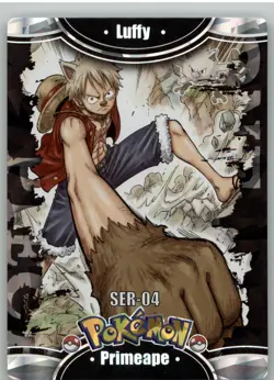 Pokemon Mengka 2.0 - Primeape x Luffy One Piece SER-04 - Chinese Non TCG - Image 1