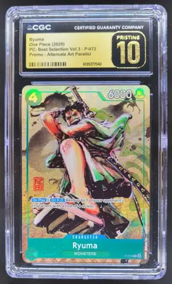 2025 ONE PIECE RYUMA PROMO ALT ART P-072 CGC 10 PRISTINE T PT - Image 1
