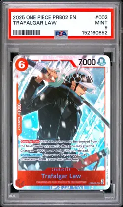 One Piece Trafalgar Law PRB02-002 PSA 9 Mint - Image 1