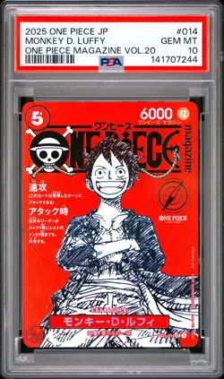 Monkey D. Luffy PSA10 2025 One Piece Japanese Promos One Piece Magazine Vol.20 - Image 1