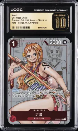 2022 ONE PIECE 25TH ANNIV-RARE MANGA ALT. ART NAMI CGC 10 PRISTINE - Image 1
