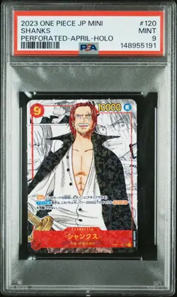 2023 ONE PIECE JAPANESE SAIKYO JUMP MINI PROMOS #120 SHANKS PSA 9 - Image 1