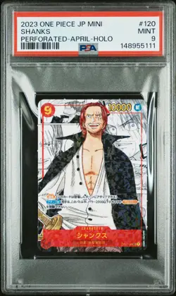 2023 ONE PIECE JAPANESE SAIKYO JUMP MINI PROMOS #120 SHANKS PSA 9 - Image 1