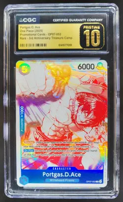 2025 ONE PIECE PORTGAS D. ACE PROMO 3RD ANNIV OP07-053 CGC 10 PRISTINE T PT - Image 1