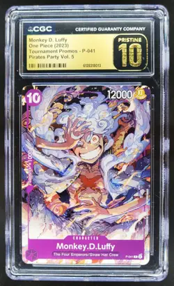 2023 ONE PIECE MONKEY D. LUFFY PROMO P-041 CGC 10 PRISTINE T PT - Image 1