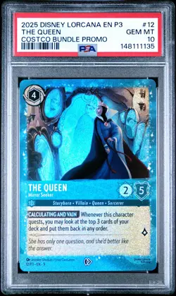 2025 DISNEY LORCANA EN P3-PROMO #12 THE QUEEN - MIRROR SEEKER PSA 10 - Image 1