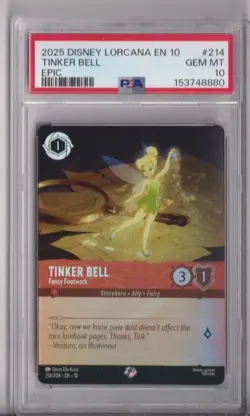 2025 Disney Lorcana Tinker Bell Whispers In The Well Epic GEM MT 10 - Image 1