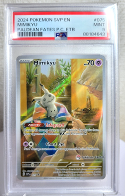 MIMIKYU PALDEAN FATES P.C. ETB 2024 POKEMON SVP EN-SVP PROMO #075 Psa9 - Image 1
