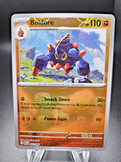Boldore 047/086 Masterball Holo SV White Flare Pokemon Card TCG NM+ - Image 1