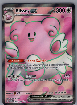Pokemon Blissey ex Ultra Rare SV06: Twilight Masquerade 201/167 NM Holo - Image 1