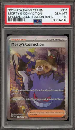 Pokemon Morty's Conviction Temporal Forces Special Illustration Rare #211 PSA 10 - Image 1