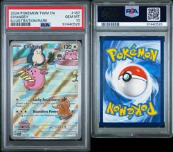 PSA 10 GEM MINT Chansey 187/167 Illustration Rare Pokemon Twilight Masquerade - Image 3
