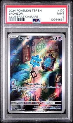 BRONZOR #170 PSA 9 • 2024 Pokemon TEF EN Illustration Rare MINT - Image 1